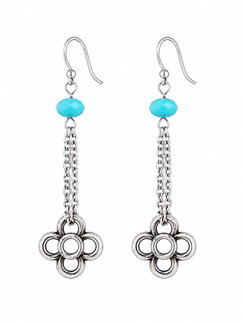 Turquoise Flower-Drops🩵